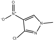3-chloro-1-Methyl-4-nitro-1H-pyrazole Structure