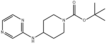 4-(吡嗪-2-基氨基)-哌啶-1-羧酸叔丁酯 结构式