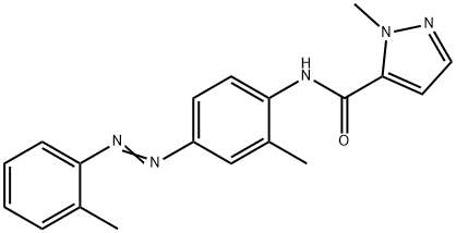 1-Methyl-N-[2-methyl-4-[2-(2-methylphenyl)diazenyl]phenyl-1H-pyrazole-5-carboxamide Structure