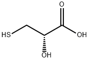 (2S)-2-Hydroxy-3-mercapto-propanoic acid Struktur