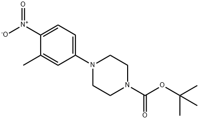 4-(3-甲基-4-硝基-苯基)-哌嗪-1-羧酸叔丁酯, 301672-88-8, 结构式