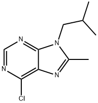 6-Chloro-9-isobutyl-8-Methyl-9H-purine Struktur