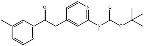 tert-butyl (4-(2-oxo-2-(M-tolyl)ethyl)pyridin-2-yl)carbaMate Struktur