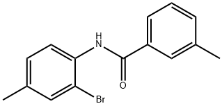 N-(2-溴-4-甲基苯基)-3-甲基苯甲酰胺, 303991-41-5, 结构式