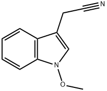 1-甲氧基-3-吲哚乙腈, 30536-48-2, 结构式