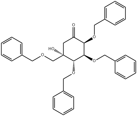 (2S,3S,4S,5S)-5-Hydroxy-2,3,4-tris(phenylMethoxy)-5-[(phenylMethoxy)Methyl]-cyclohexanone Struktur
