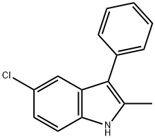 5-氯-2-甲基-3-苯基-1H-吲哚 结构式