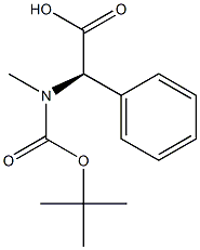 N-BOC-(R)-A-甲氨基苯乙酸, 30925-12-3, 结构式