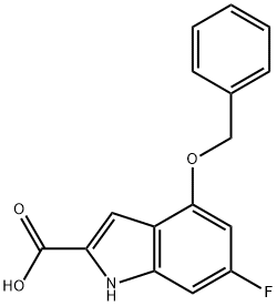 6-Fluoro-4-(phenoxy)-1H-Indole-2-carboxylic acid 化学構造式