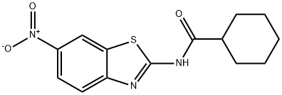 N-(6-Nitrobenzo[d]thiazol-2-yl) cyclohexane carboxaMide,312747-21-0,结构式