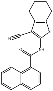 N-(3-Cyano-4,5,6,7-tetrahydrobenzo[b]thienyl-2-yl)-1-naphthalenecarboxamide 化学構造式