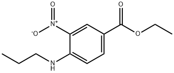 3-ニトロ-4-(プロピルアミノ)安息香酸エチル 化学構造式