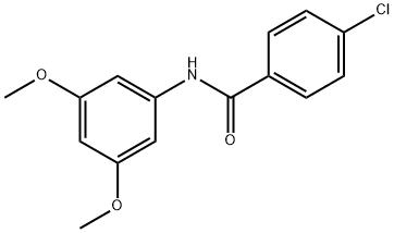 4-氯-N-(3,5-二甲氧基苯基)苯甲酰胺 结构式