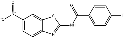 4-氟-N-(6-硝基-2-苯并噻唑基)苯甲酰胺, 313275-82-0, 结构式
