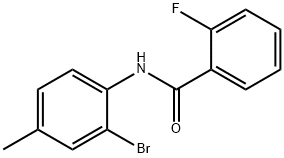 N-(2-溴-4-甲基苯基)-2-氟苯甲酰胺 结构式