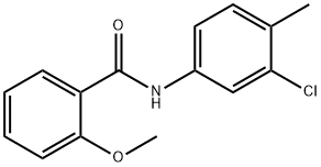 N-(3-クロロ-4-メチルフェニル)-2-メトキシベンズアミド 化学構造式