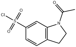 1-アセチルインドリン-6-スルホニルクロリド 化学構造式