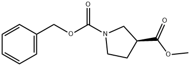(S)-1-Benzyl 3-Methyl pyrrolidine-1,3-dicarboxylate Structure