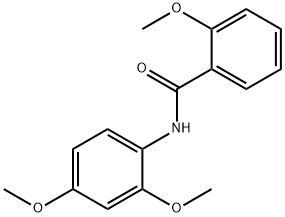 2-メトキシ-N-(2,4-ジメトキシフェニル)ベンズアミド 化学構造式