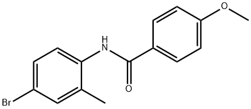 N-(4-ブロモ-2-メチルフェニル)-4-メトキシベンズアミド 化学構造式