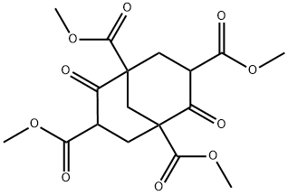 (1R,3S,5R)-tetraMethyl 2,6-dioxobicyclo[3.3.1]nonane-1,3,5,7-tetracarboxylate 化学構造式
