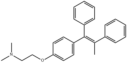(E)-2-[4-(1,2-二苯基-1-丙烯基)苯氧基]-N,N-二甲基乙胺, 31750-45-5, 结构式