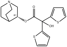 (R)-奎宁环-3-基 羟基二(2-噻吩基)乙酸酯, 320347-97-5, 结构式