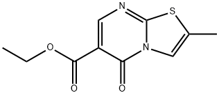 2-メチル-5-オキソ-[1,3]チアゾロ[3,2-A]ピリジン-6-カルボン酸エチル 化学構造式