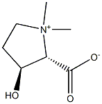 (2S,3S)- 2-carboxy-3-hydroxy-1,1-diMethyl-PyrrolidiniuM inner salt 化学構造式