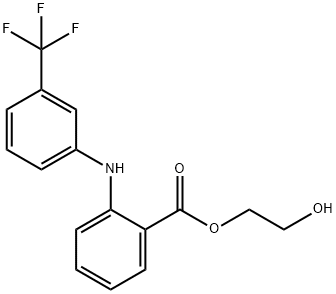 N-(alpha,alpha,alpha-Trifluoro-m-tolyl)anthranilic acid 2-hydroxyethyl ester 化学構造式