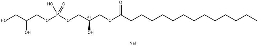 1-MYRISTOYL-2-HYDROXY-SN-GLYCERO-3-PHOSPHO-(1'-RAC-GLYCEROL) (SODIUM SALT);PG(14:0/0:0) 结构式