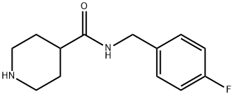 N-[(4-氟苯基)甲基]哌啶-4-甲酰胺,327048-64-6,结构式