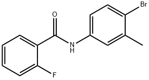 N-(4-溴-3-甲基苯基)-2-氟苯甲酰胺, 328262-28-8, 结构式