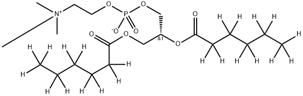 1,2-DIHEXANOYL-D22-SN-GLYCERO-3-PHOSPHOCHOLINE;06:0 PC-D22 结构式