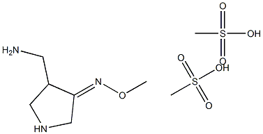 (Z)-3-(氨基甲基)-4-(甲氧基亚胺基)吡咯烷二甲磺酸盐 结构式