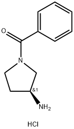 (S)-1-苯甲酰基-3-氨基吡咯烷盐酸盐 结构式