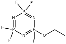 エトキシ(ペンタフルオロ)シクロトリホスファゼン 化学構造式