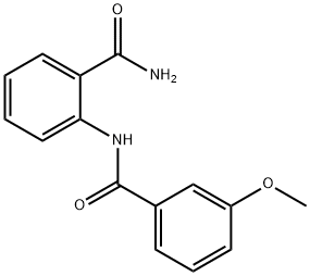N-(2-氨基甲酰基苯基)-3-甲氧基苯甲酰胺 结构式