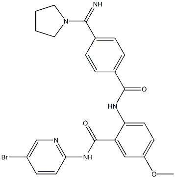 330942-16-0 N-(5-溴-2-吡啶基)-2-[[4-(亚氨基-1-吡咯烷基甲基)苯甲酰基]氨基]-5-甲氧基苯甲酰胺