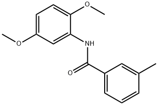 N-(2,5-二甲氧基苯基)-3-甲基苯甲酰胺, 331240-66-5, 结构式