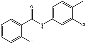 N-(3-氯-4-甲基苯基)-2-氟苯甲酰胺, 331445-10-4, 结构式