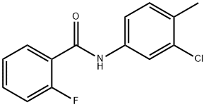 N-(3-氯-4-甲基苯基)-2-氟苯甲酰胺,331445-10-4,结构式