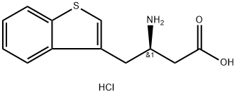 R-3-氨基-4-(3-苯并噻吩基)丁酸盐酸盐 结构式