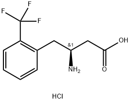 (S)-3-AMino-4-(2-trifluoroMethylphenyl)-butyric acid-HCl Struktur