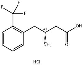 R-3-氨基-4-(2-三氟甲基苯基)丁酸盐酸盐,332061-78-6,结构式