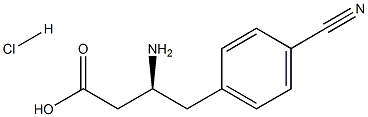 S-3-氨基-4-(4-氰基苯基)-丁酸.盐酸盐,332061-88-8,结构式
