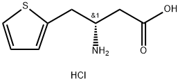 (S)-3-アミノ-4-(チオフェン-2-イル)ブタン酸塩酸塩 化学構造式