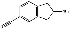 2-氨基-2,3-二氢-1H-茚-5-甲腈 结构式