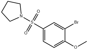 1-((3-溴-4-甲氧苯基)磺酰)吡咯烷, 332354-62-8, 结构式