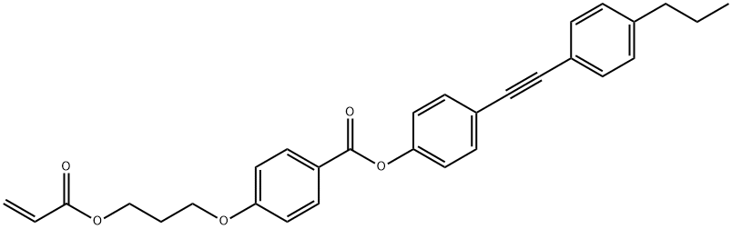 4-[3-[(1-Oxo-2-propenyl)oxy]propoxy]benzoic acid 4-[(4-propylphenyl)ethynyl]phenyl ester Struktur